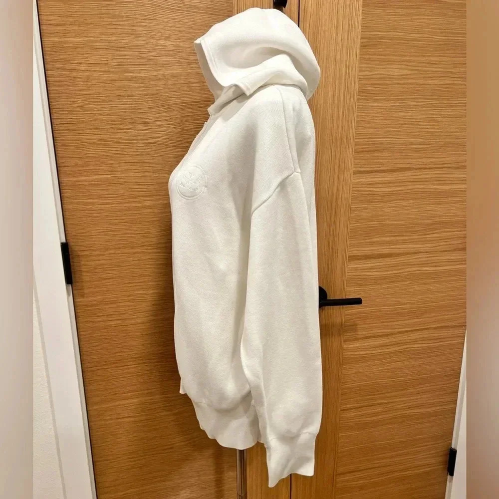 SANDRO | Reynold logo-embroidered zip-up hoodie | White | XL | NWT - Picture 5 of 9